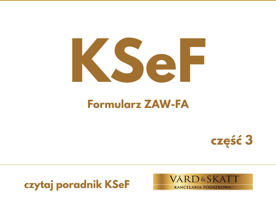 KSEF – formularz ZAW-FA